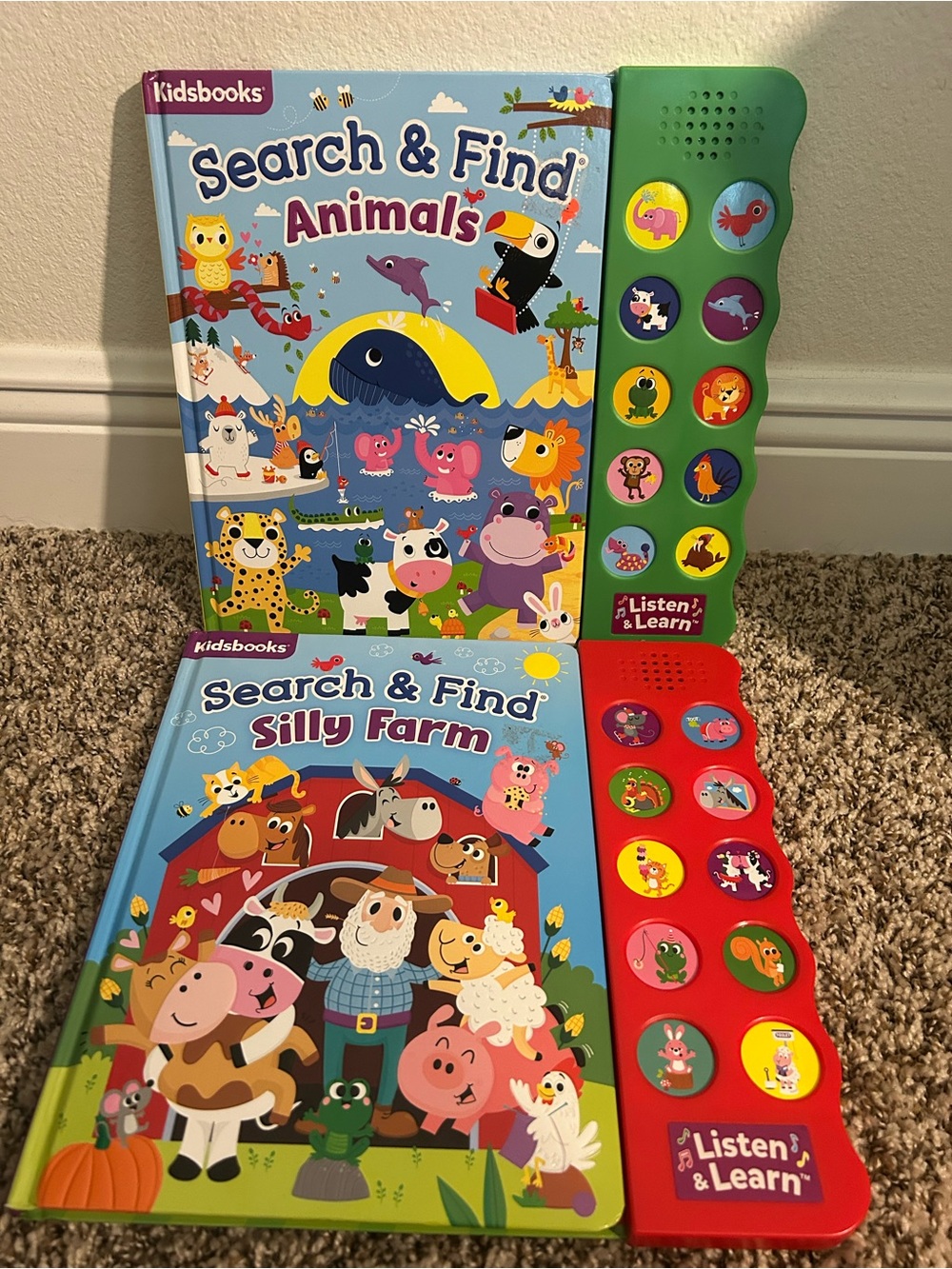 Search & Find Animals and Silly Farm Sound Books